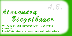 alexandra biegelbauer business card